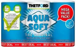 Thetford Aqua Soft Comfort+ Toilettenpapier Vorteilspackung (6 Statt 4 Rollen)
