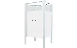 Breuer Exo Set Gartendusche / Outdoordusche Geschlossen Mit Pendeltür Weiß