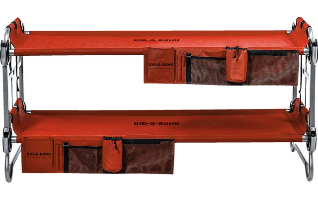 Disc-O-Bed Kid-O-Bunk Kinder Camping Stockbett Inkl. Seitentaschen Rot / Silber - Image 7
