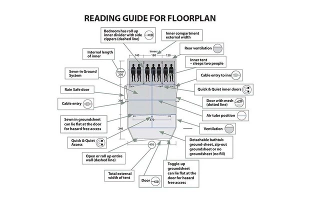 Outwell Hayward Lake 4ATC Tunnelzelt - Image 7