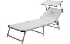 Brunner Marbella Sonnenliege Mit Verstellbarem Sonnenschutzdach Weiß