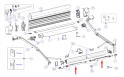 Thule Stützfuß (185cm) Für Markisenlänge Ab 4m