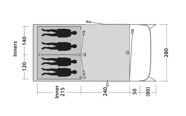 Outwell Greenwood 4 Tunnelzelt - Image 7